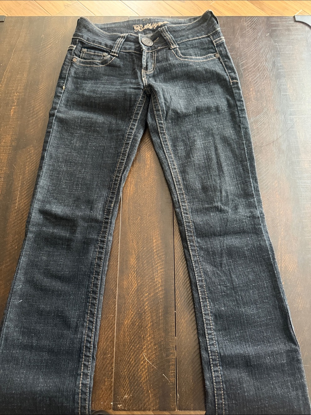 Stylein Black Denim Jeans with Embroidered Waistband